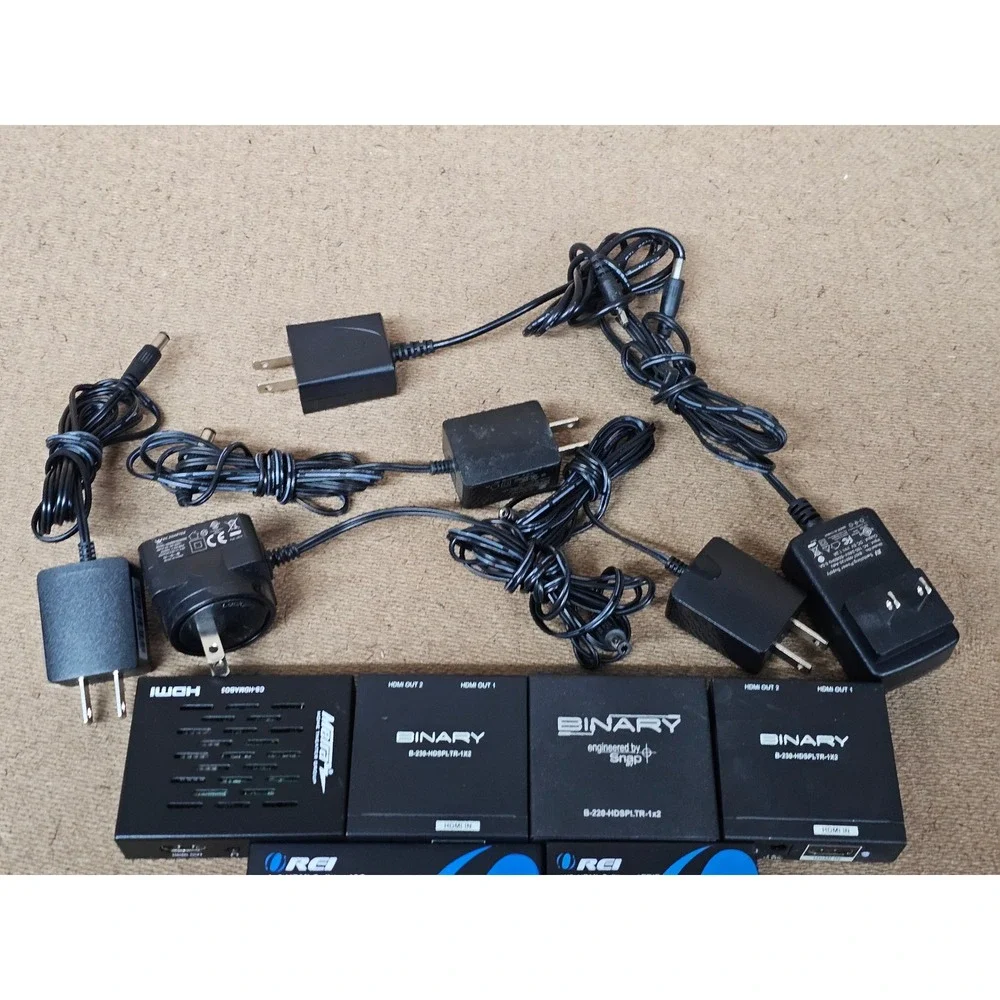 Binary OREI HDMI Splitter Lot Mixed OS Black Solid 1x2 Distribution Hubs LOT 6